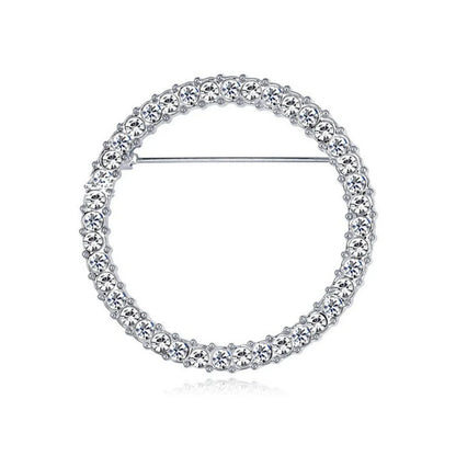 Round Crystal Brooch – Eyeglasses Pin Holder